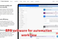 RPA software for automation workflow